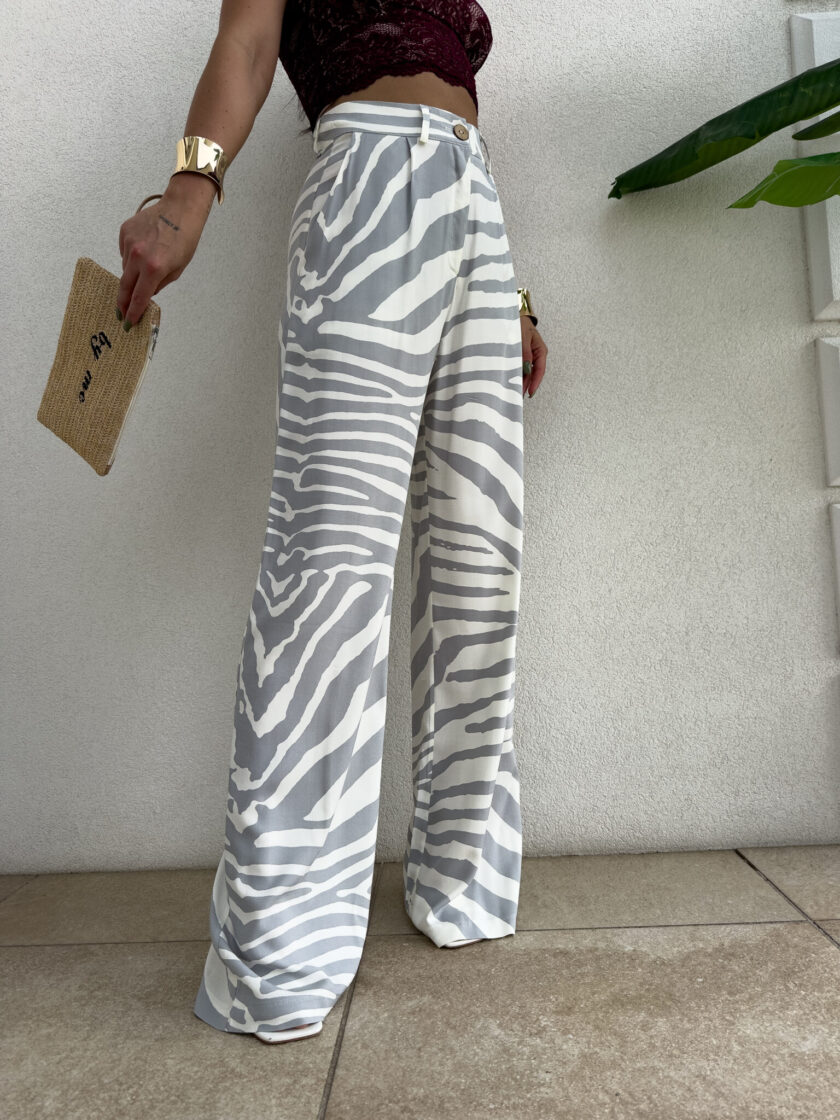 Spodnie SIMPLE print zebra - szare - obrazek 8