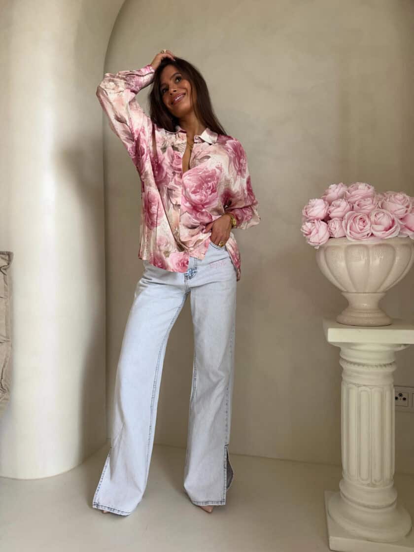 Koszula OVER SPRING - jasny róż - obrazek 7