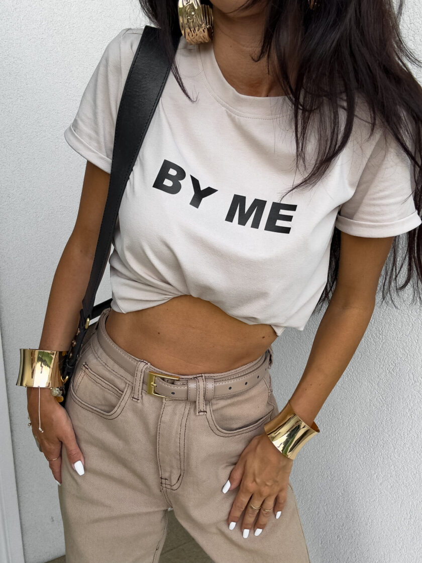 T-shirt GLAMOROUS - jasny beż - obrazek 5
