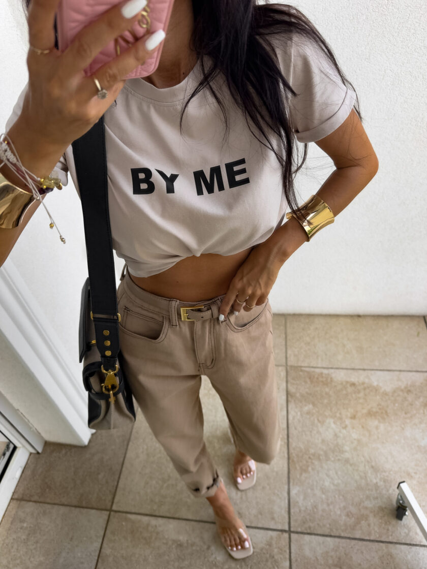 T-shirt GLAMOROUS - jasny beż - obrazek 2