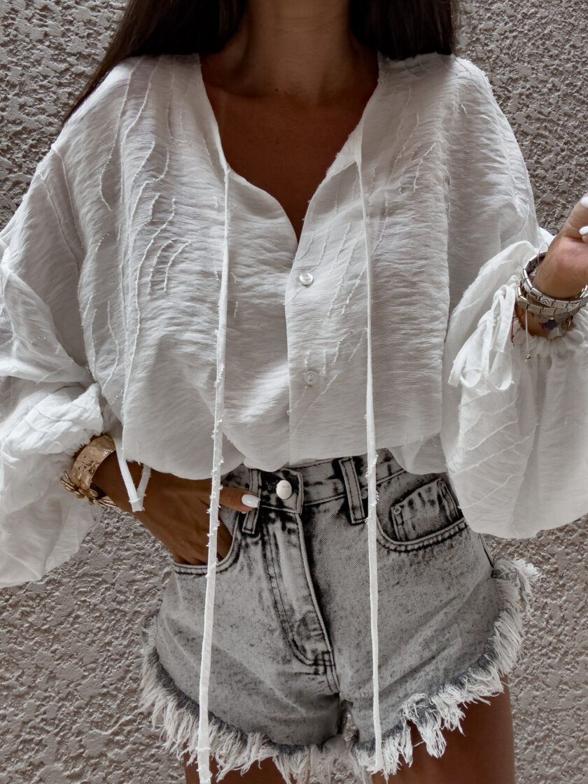 Bluzka BOHO wiskoza - ecru - obrazek 12