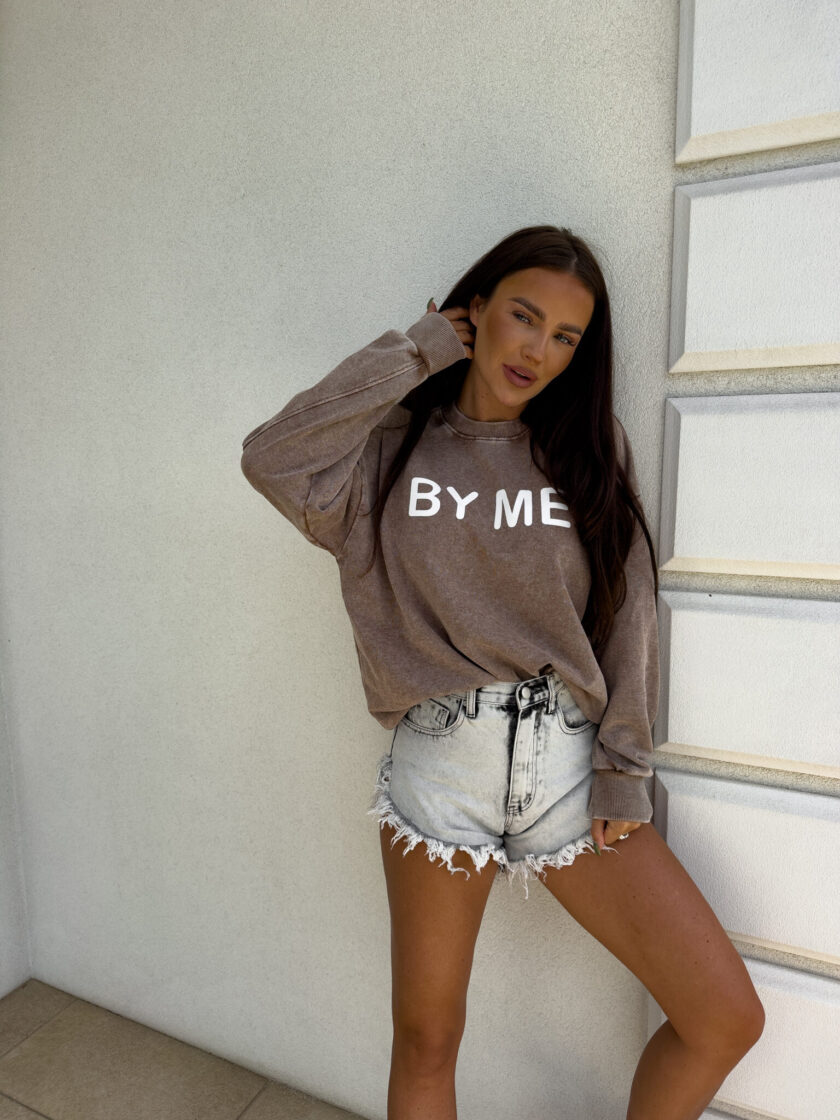 Dekatyzowana bluza DOSE - ciemny beż - obrazek 16