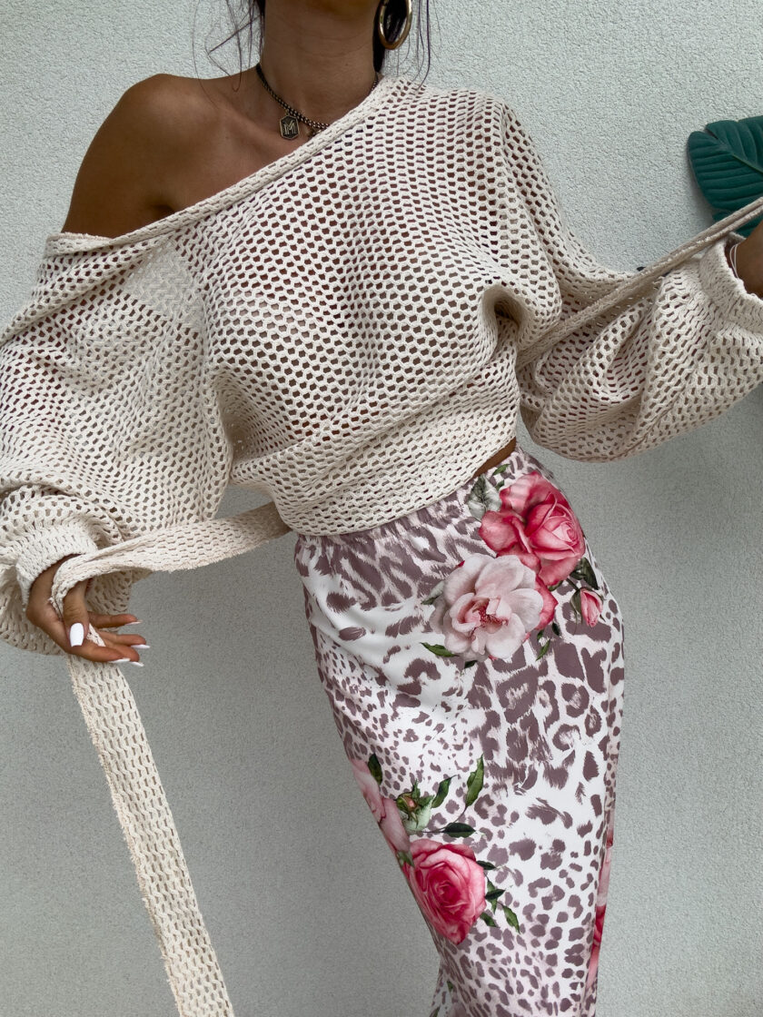 Spódnica VOGUE print pantera – rose - obrazek 3
