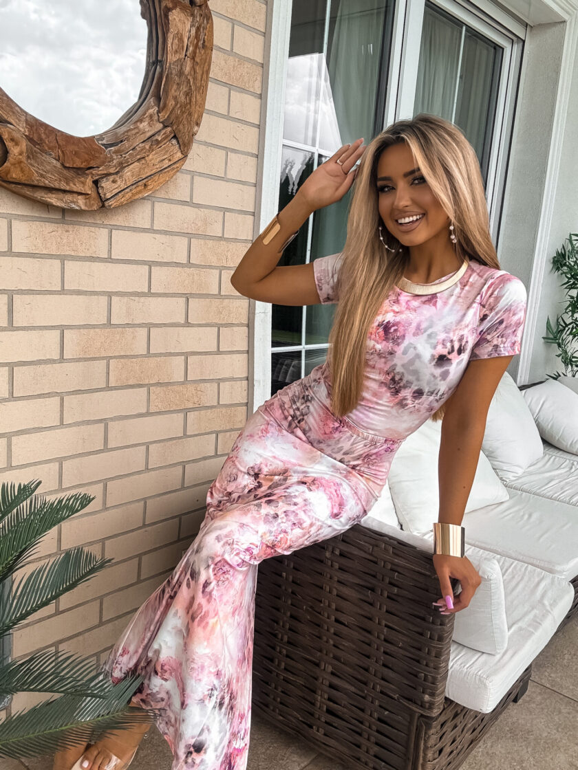 Bluzka ROZI print – morela - obrazek 8