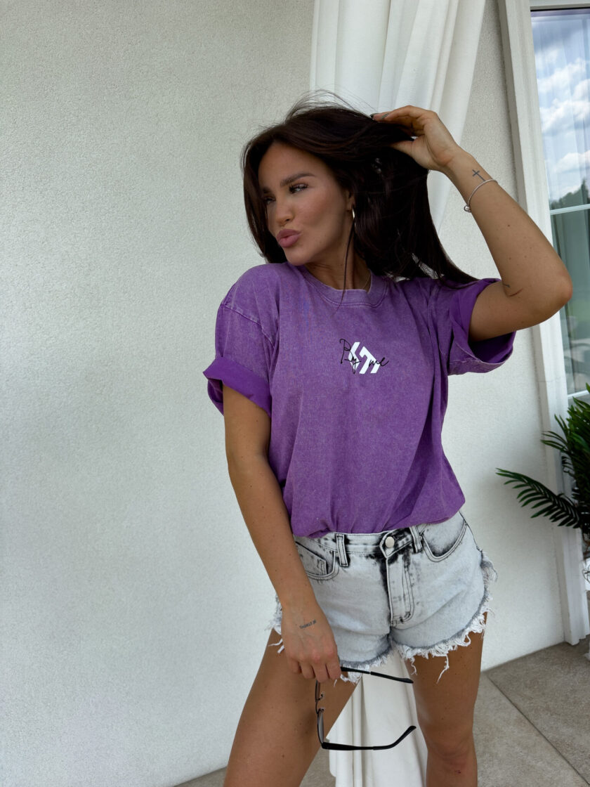 T-shirt MONETTE - fioletowy - obrazek 5