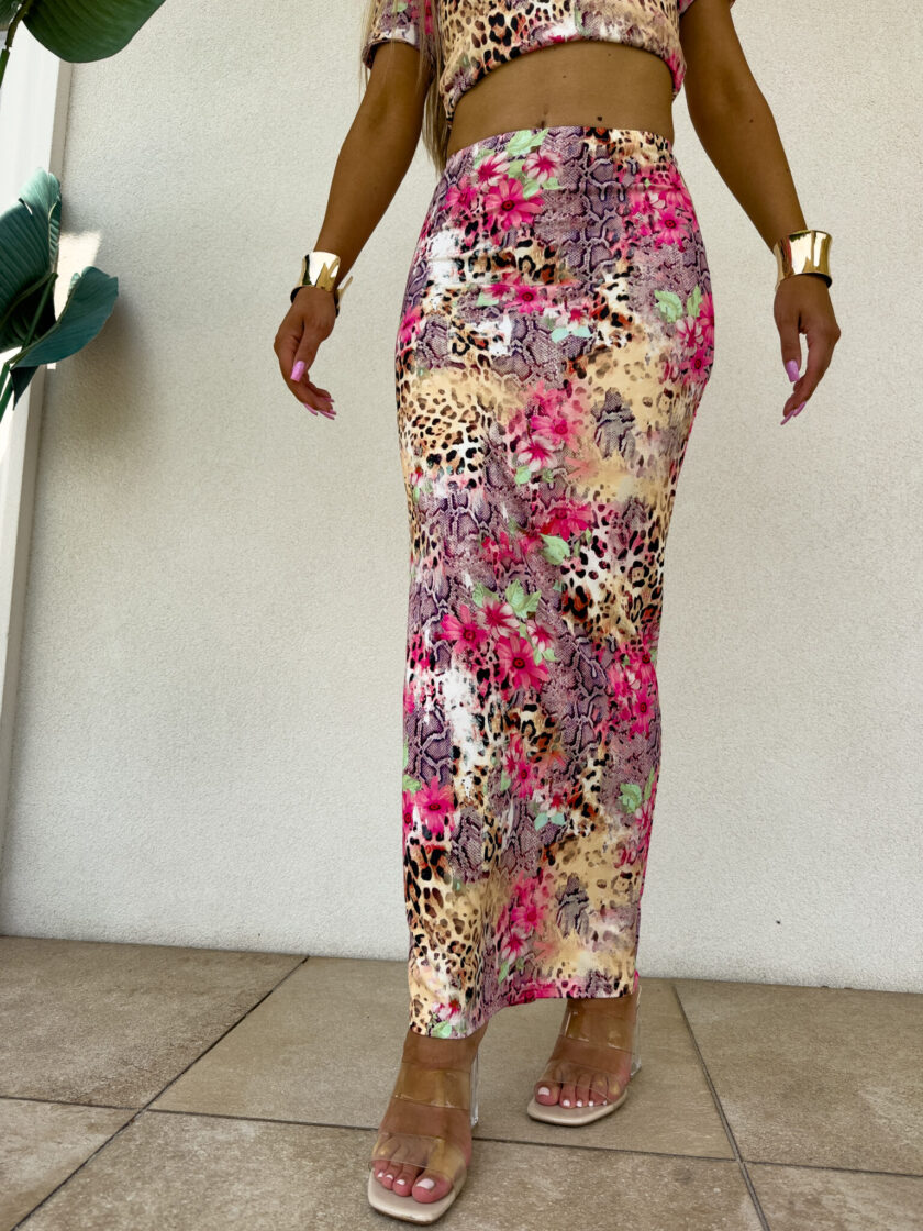 Spódnica VOGUE print pantera – multicolor - obrazek 7