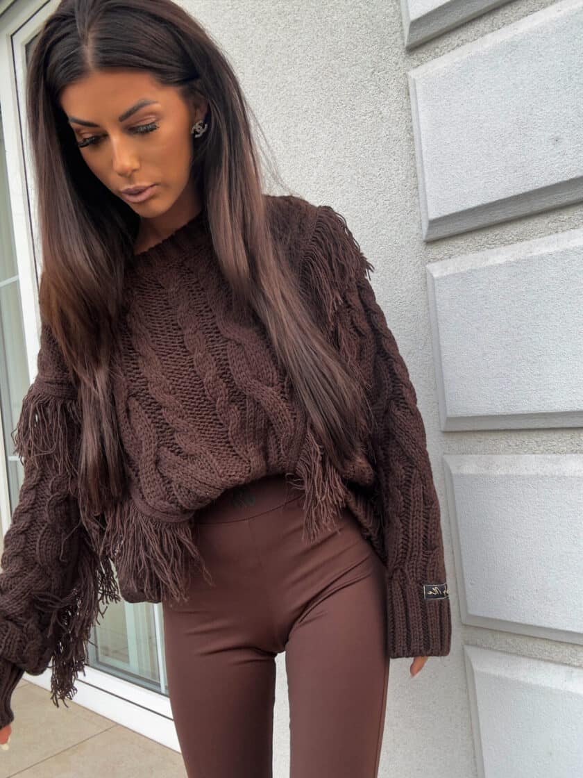 Sweter INDIANA - czekoladowy - obrazek 10