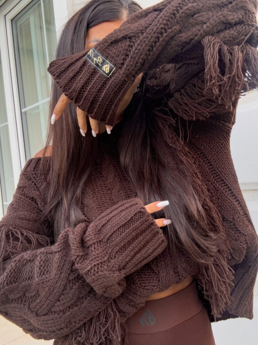 Sweter INDIANA - czekoladowy - obrazek 7
