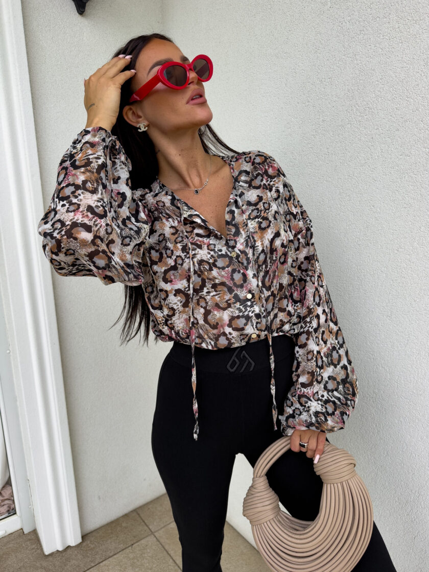 Bluzka BOHO wiskoza - panterka - obrazek 5