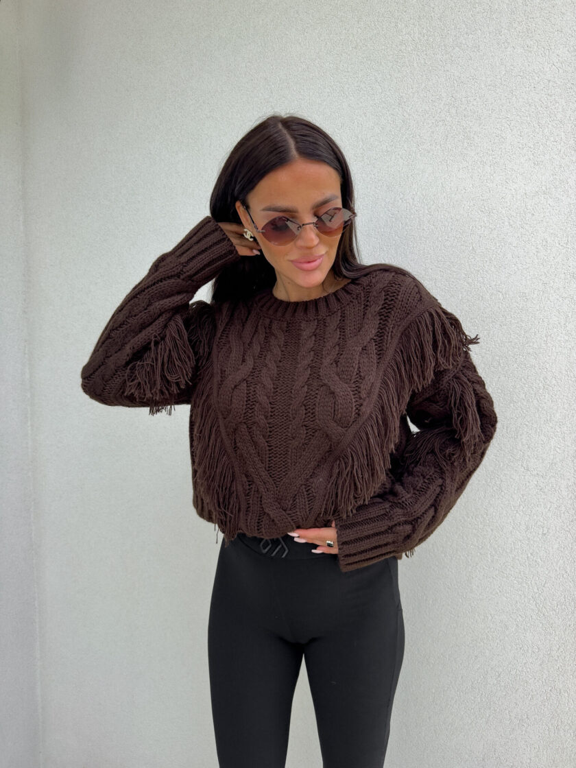 Sweter INDIANA - czekoladowy - obrazek 3