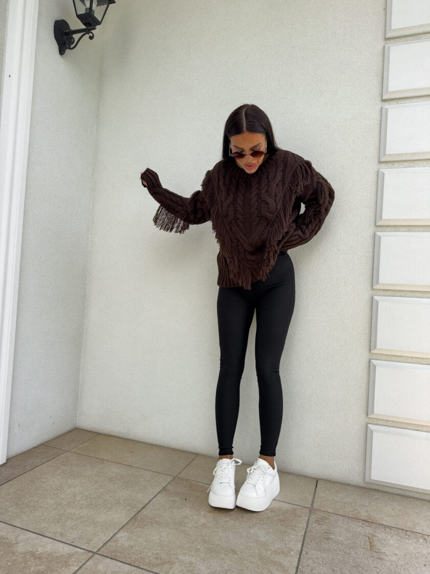 Sweter INDIANA - czekoladowy - obrazek 4