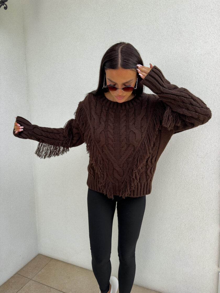 Sweter INDIANA - czekoladowy - obrazek 2
