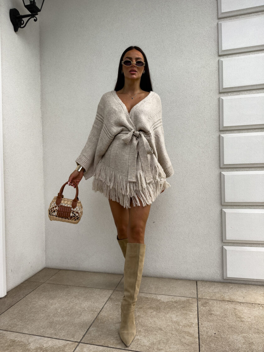 Kardigan ORIANA - beżowy - obrazek 6
