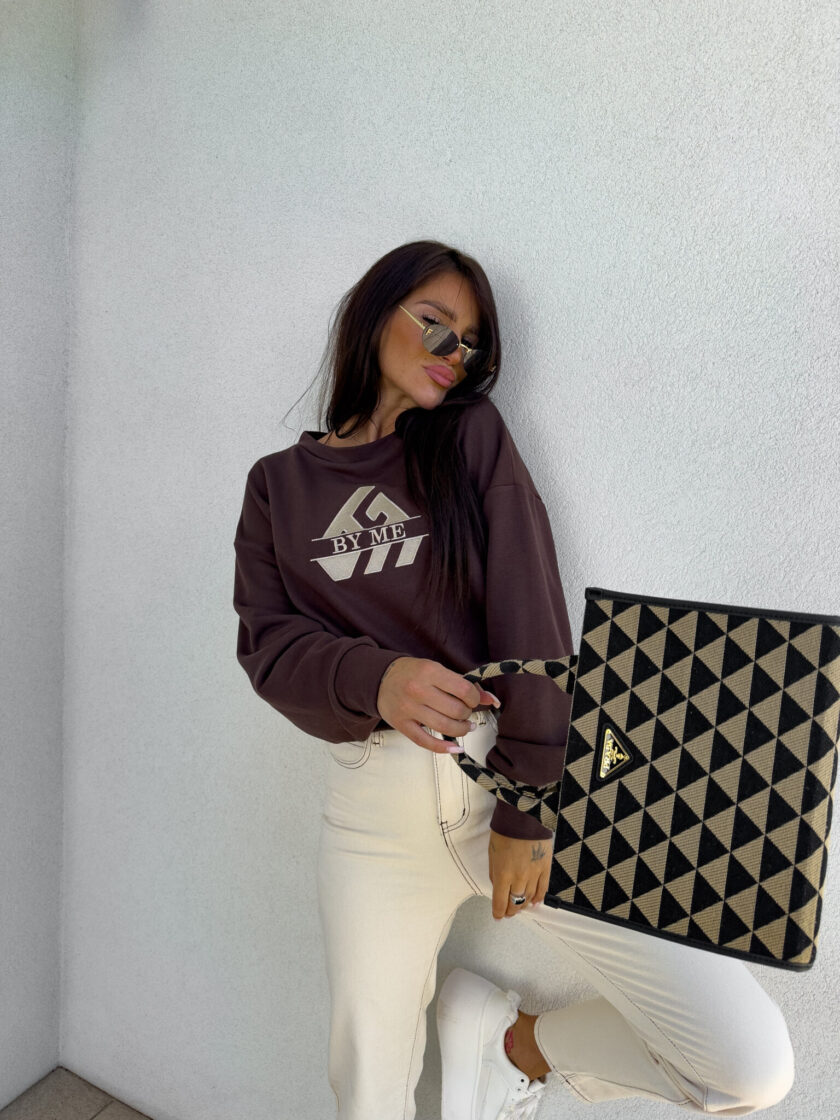 Bluza LUXIT – czekoladowa - obrazek 3