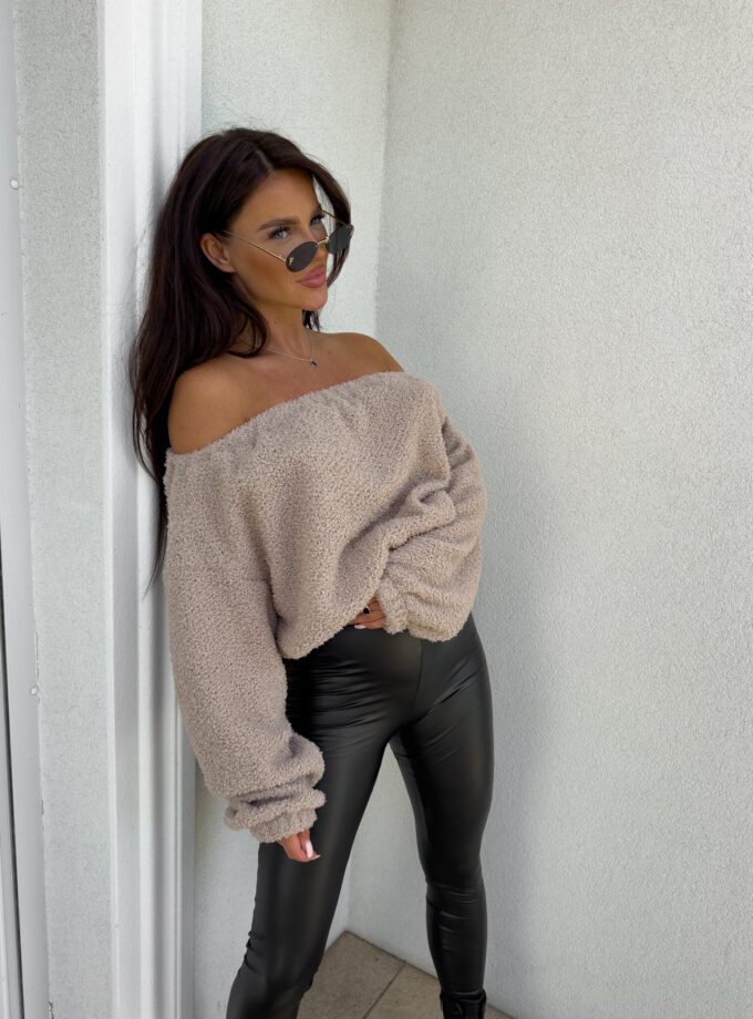 Bluza UNDER baranek  – pudrowy beż
