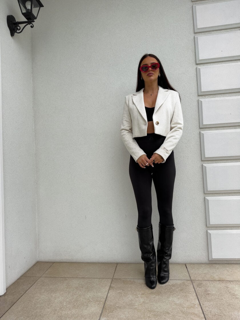 Marynarka dresowa SLIM - konopia - obrazek 3