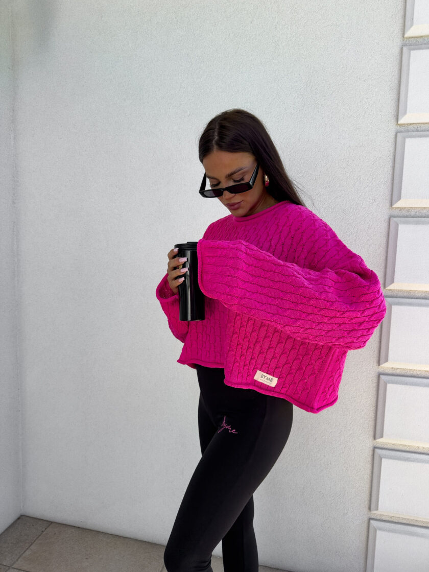 Sweter WARKOCZE - fuksja - obrazek 2