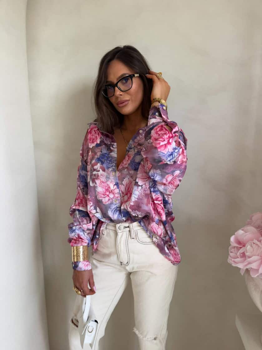 Koszula OVER SPRING - piwonia - obrazek 4