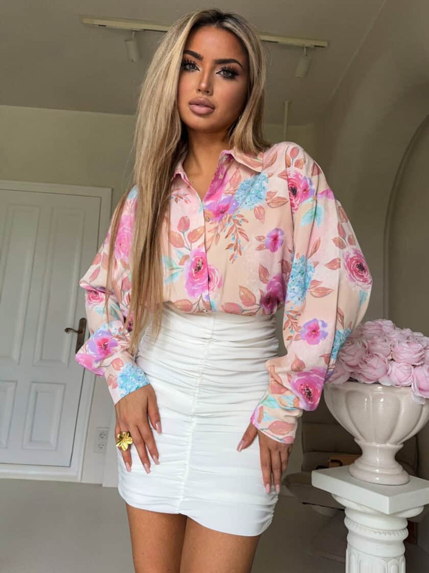 Koszula OVER SPRING - beżowo-color - obrazek 3