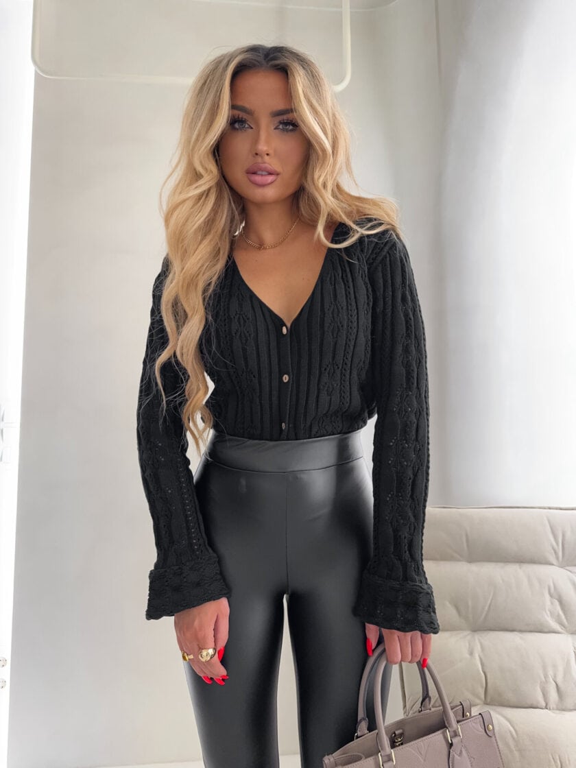 Sweter RICOTTA – czarny - obrazek 3