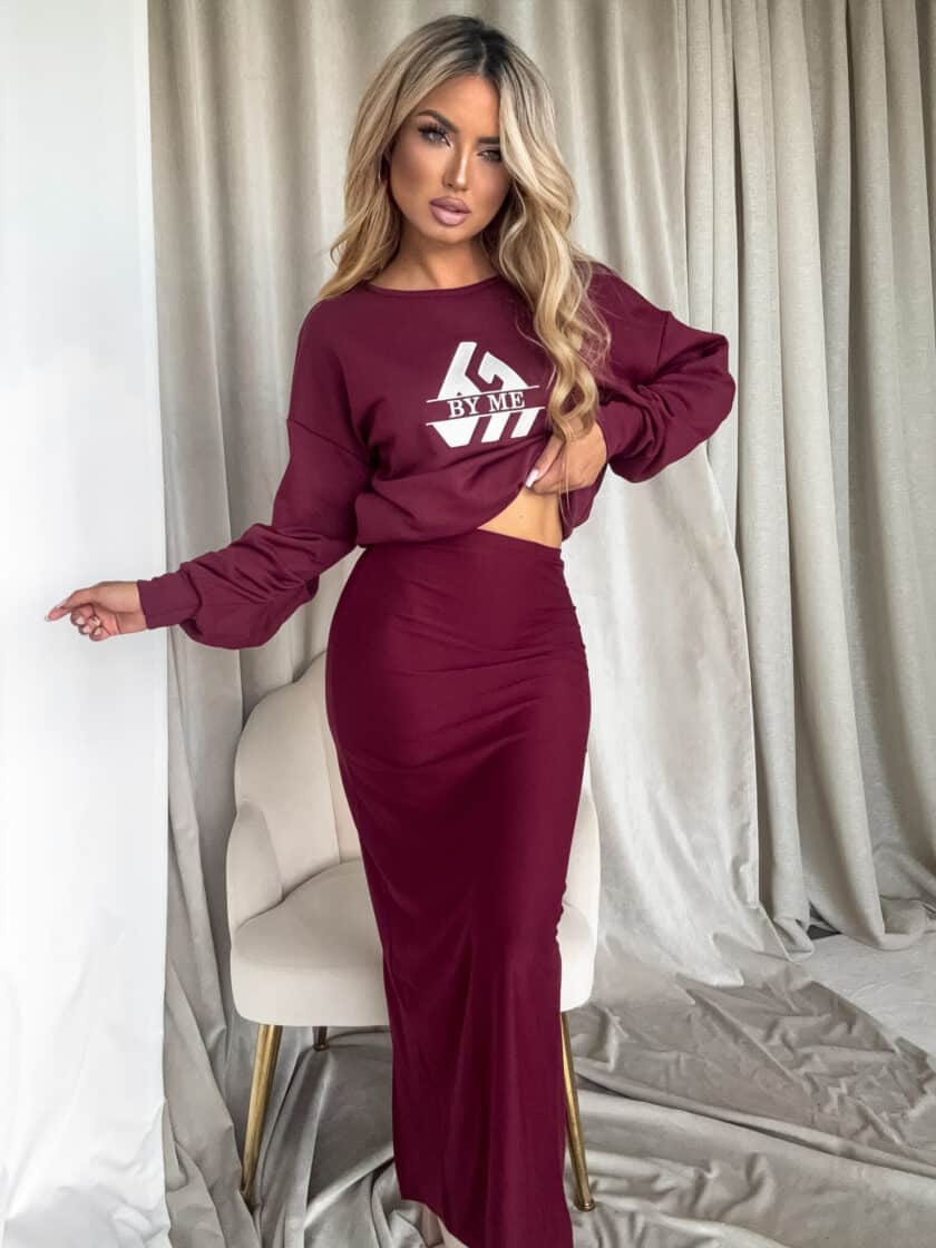 Spódnica VOGUE – bordowa - obrazek 4