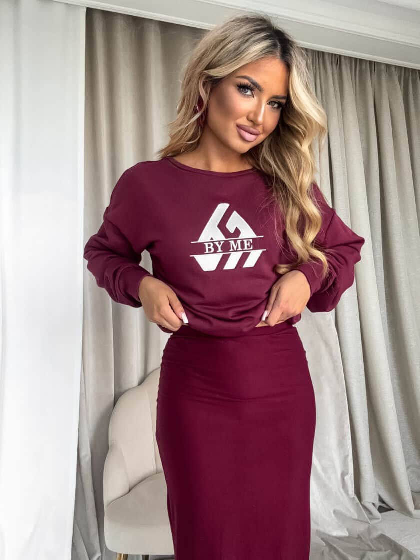 Bluza LUXIT – bordowa - obrazek 3