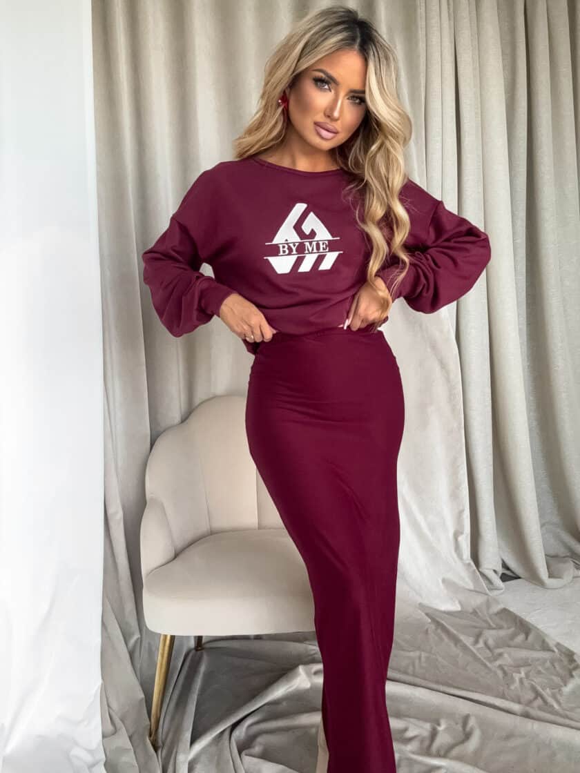 Spódnica VOGUE – bordowa - obrazek 9