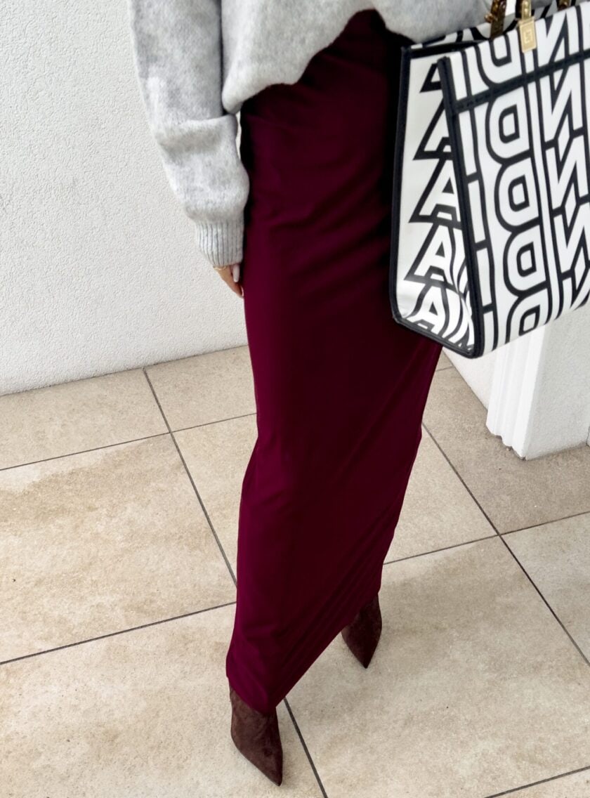 Spódnica VOGUE – bordowa - obrazek 11