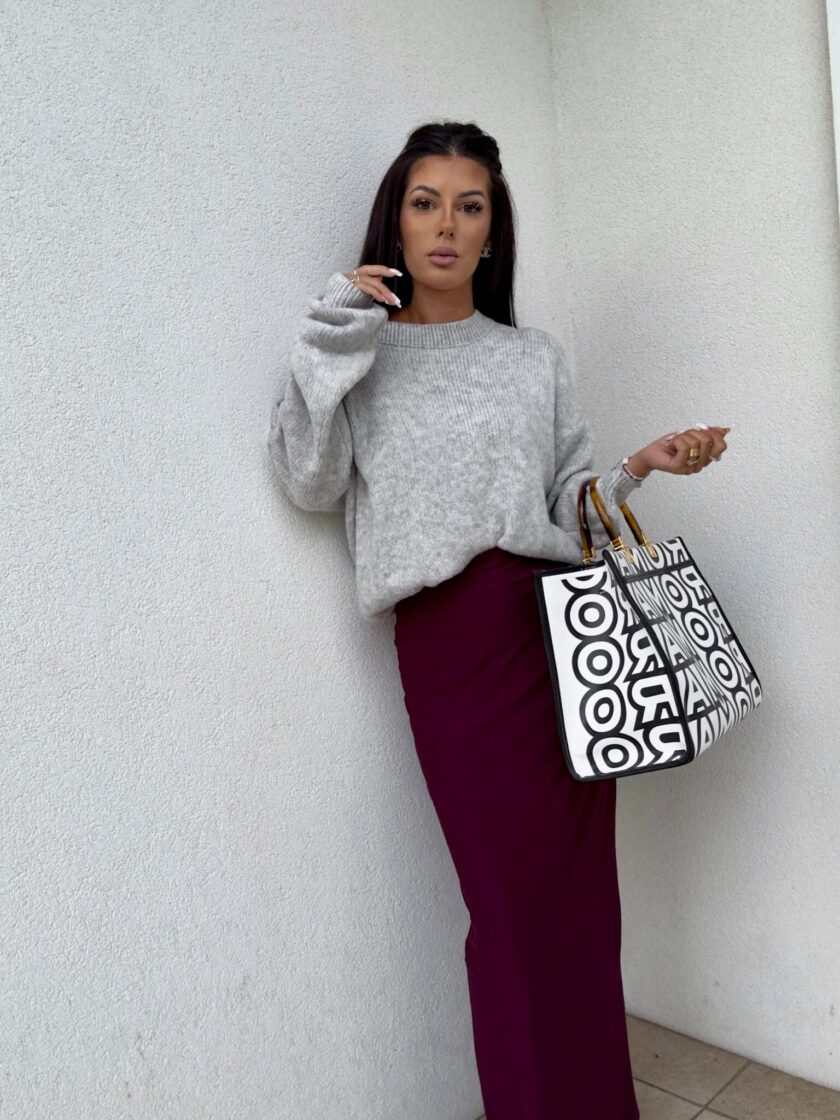 Spódnica VOGUE – bordowa - obrazek 6