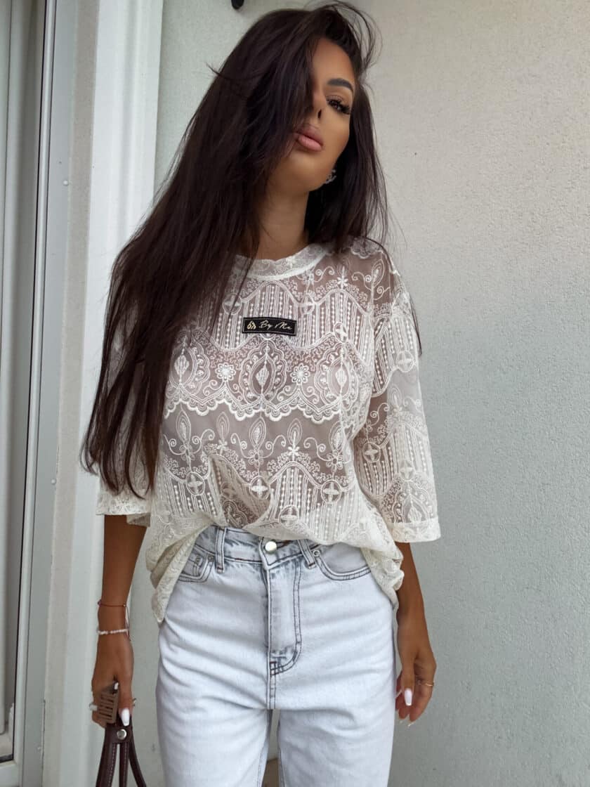 Bluzka PEROLA – ecru - obrazek 4