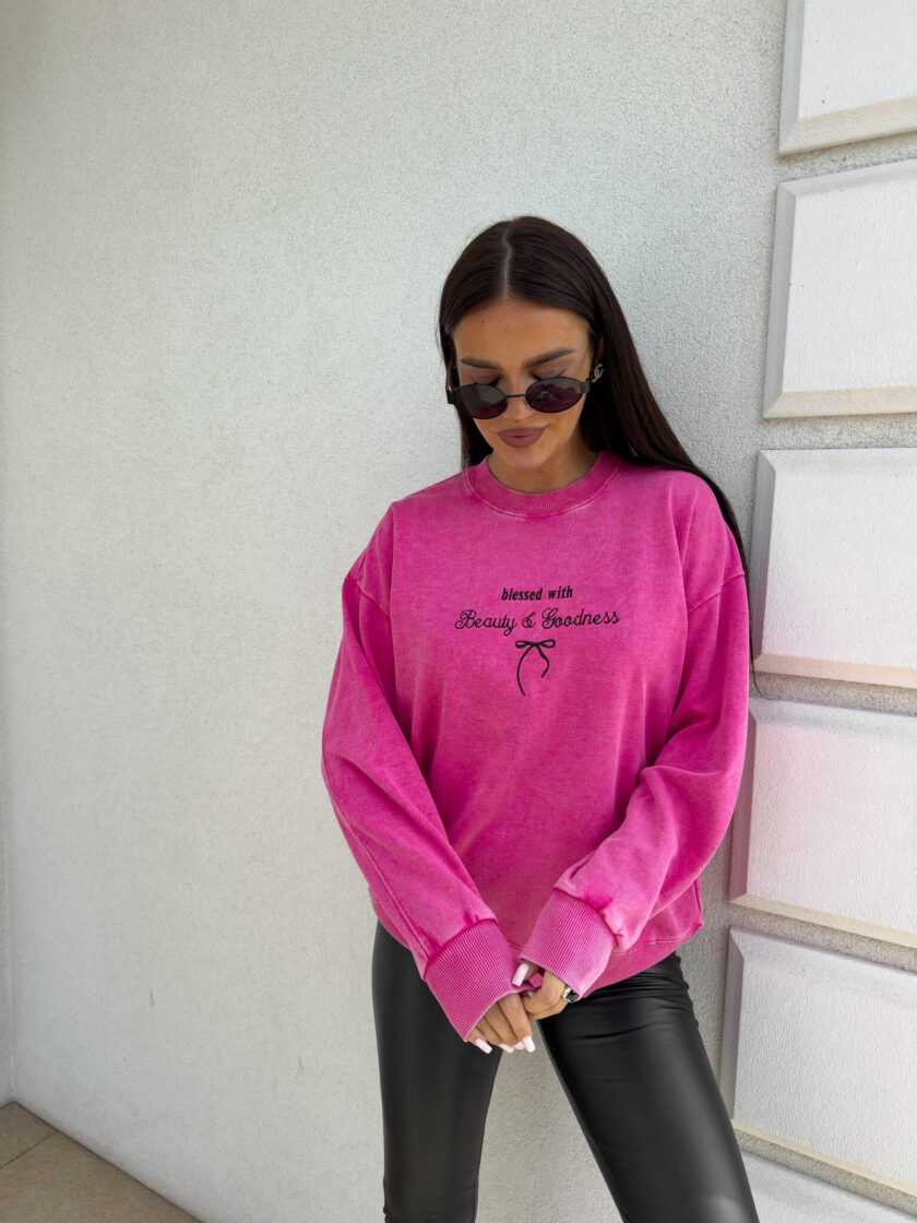 Bluza GOODNESS - różowa - obrazek 6