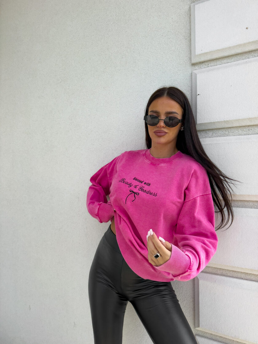 Bluza GOODNESS - różowa - obrazek 7