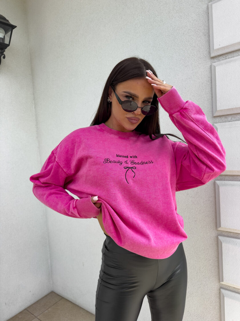 Bluza GOODNESS - różowa - obrazek 9