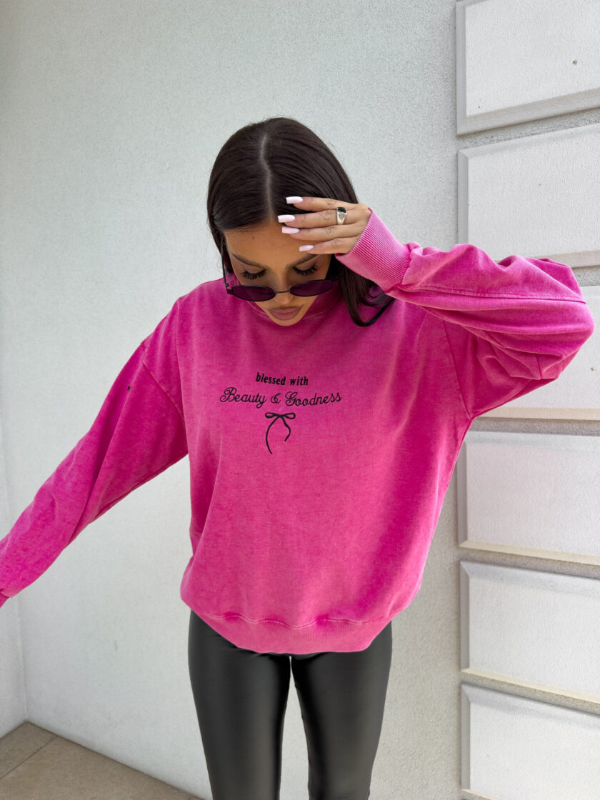Bluza GOODNESS - różowa - obrazek 4