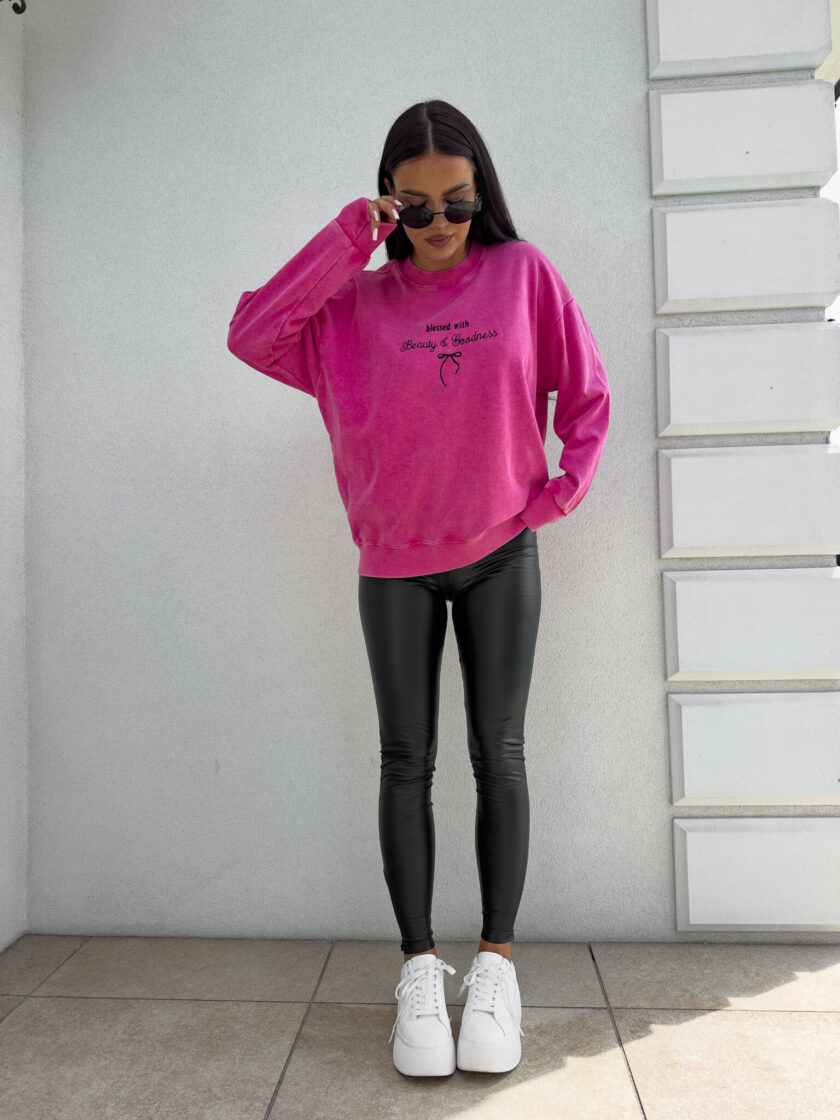 Bluza GOODNESS - różowa - obrazek 5
