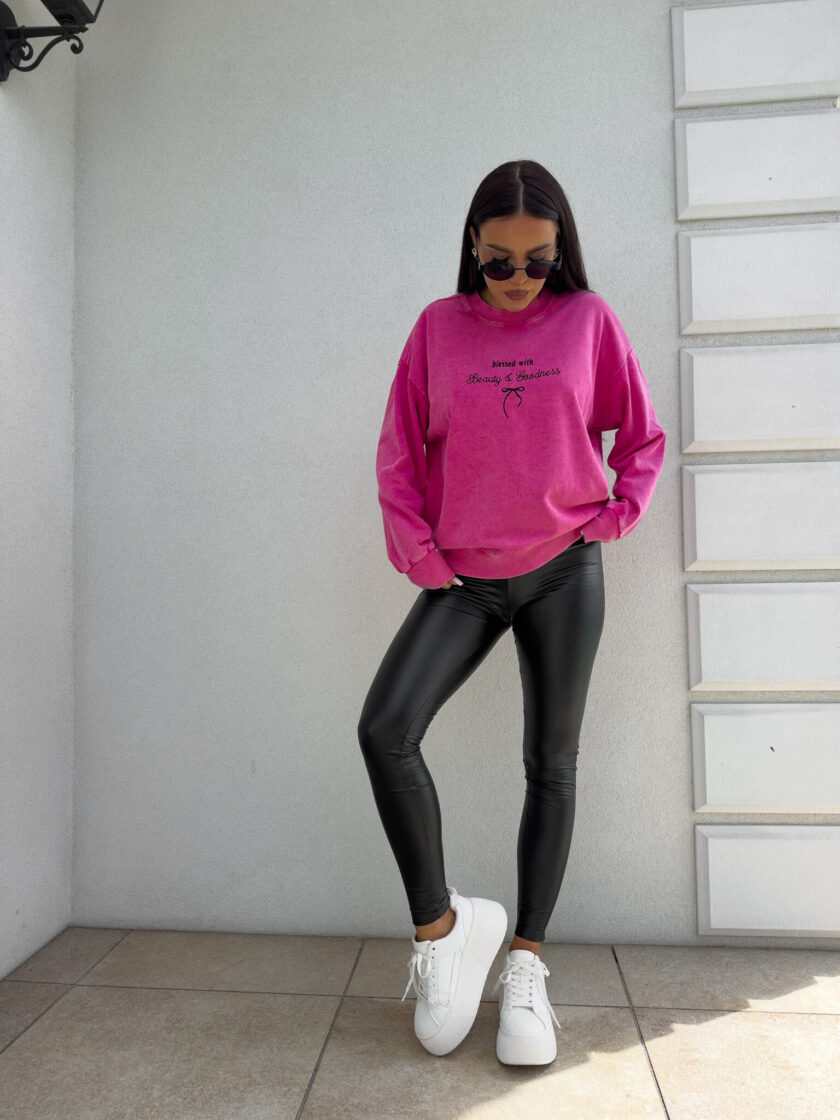 Bluza GOODNESS - różowa - obrazek 3