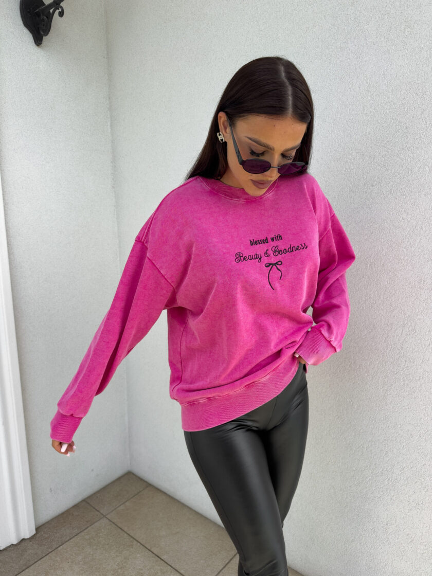 Bluza GOODNESS - różowa - obrazek 2