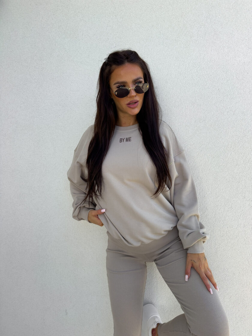 Bluza COTTON - taupe - obrazek 5