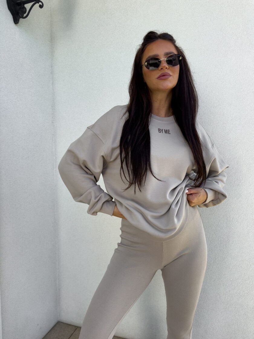 Bluza COTTON - taupe - obrazek 3