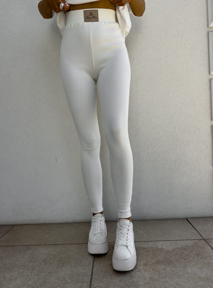 Legginsy COTTON - ecru
