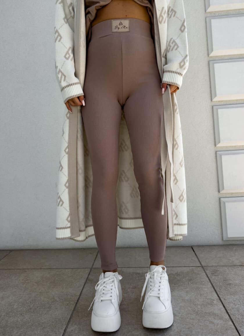 Legginsy COTTON - mokka - obrazek 6