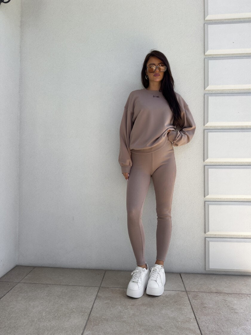 Bluza COTTON - mokka - obrazek 3