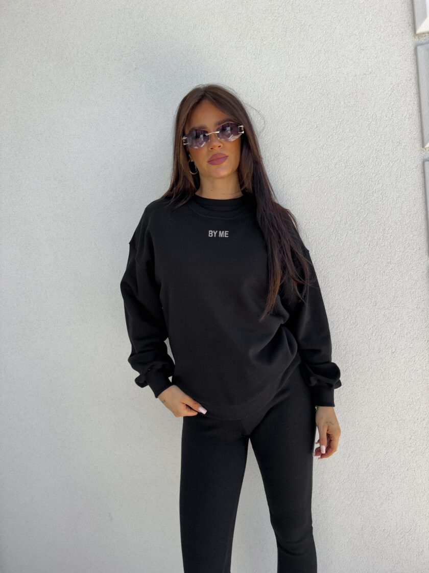 Bluza COTTON - czarna - obrazek 3