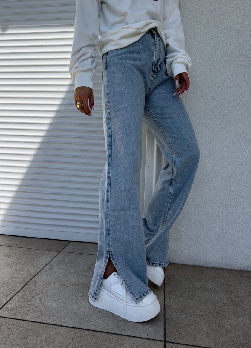 Jeansy FLARED – dark jeans - obrazek 15