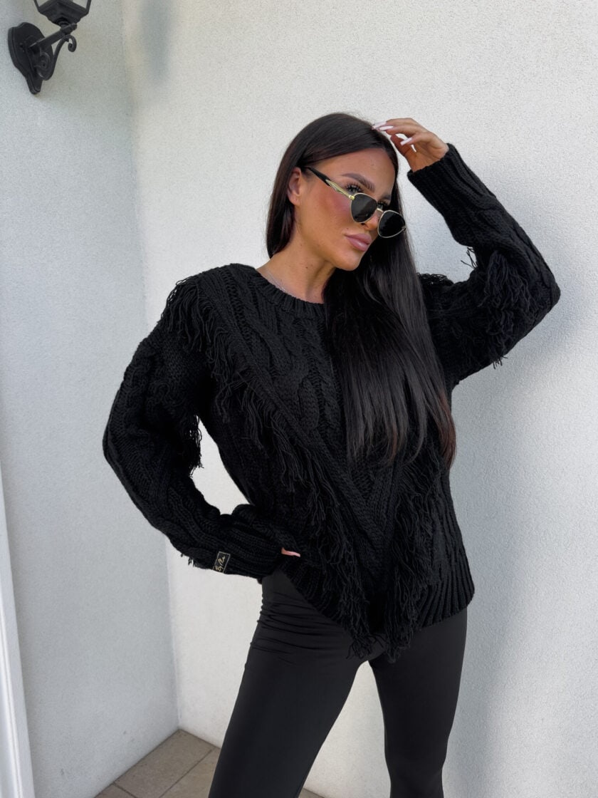 Sweter INDIANA - czarna - obrazek 14