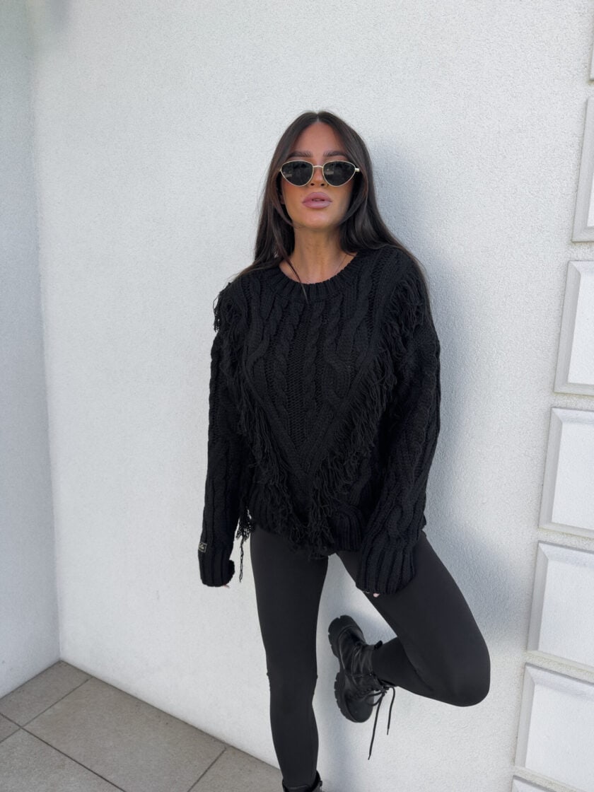 Sweter INDIANA - czarna - obrazek 5