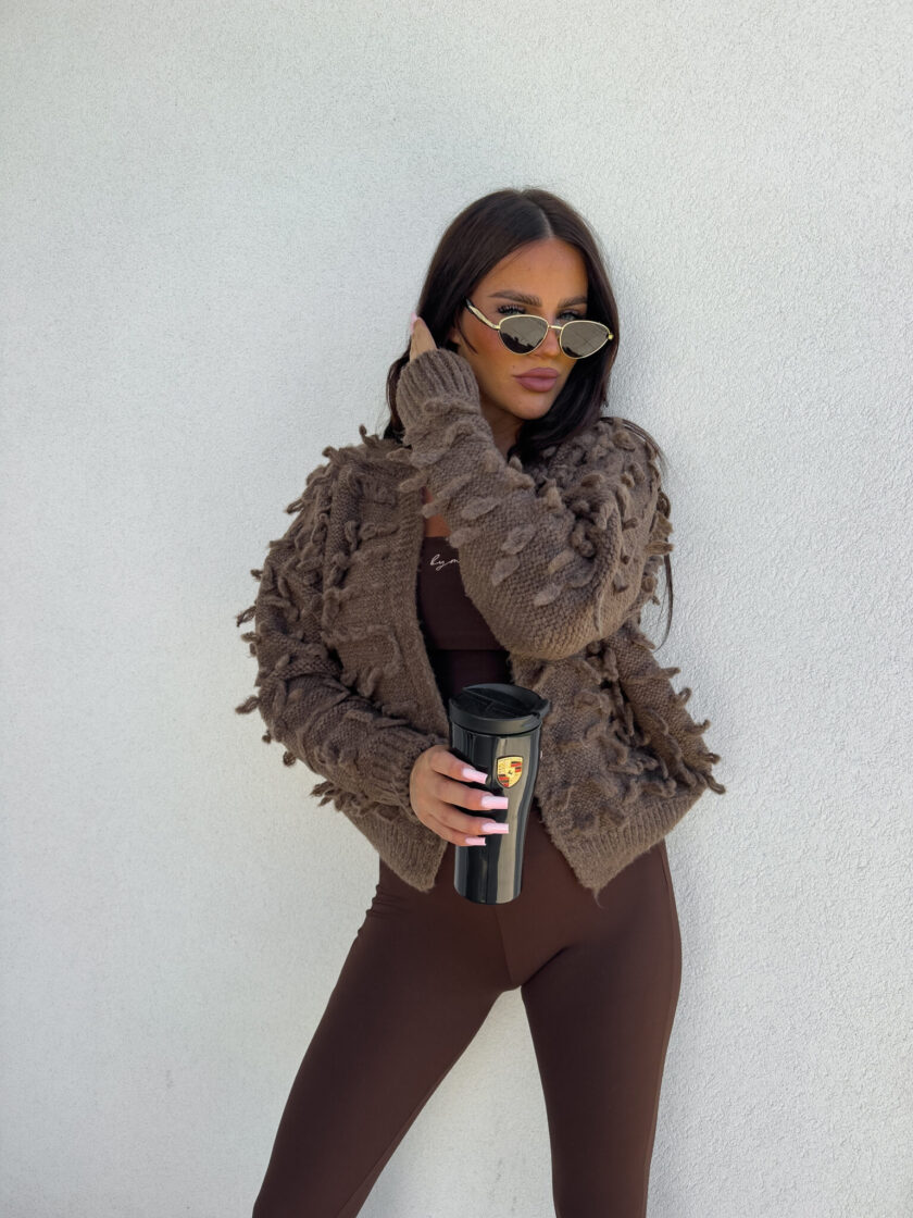 Sweter LIZZY – czekoladowy - obrazek 4
