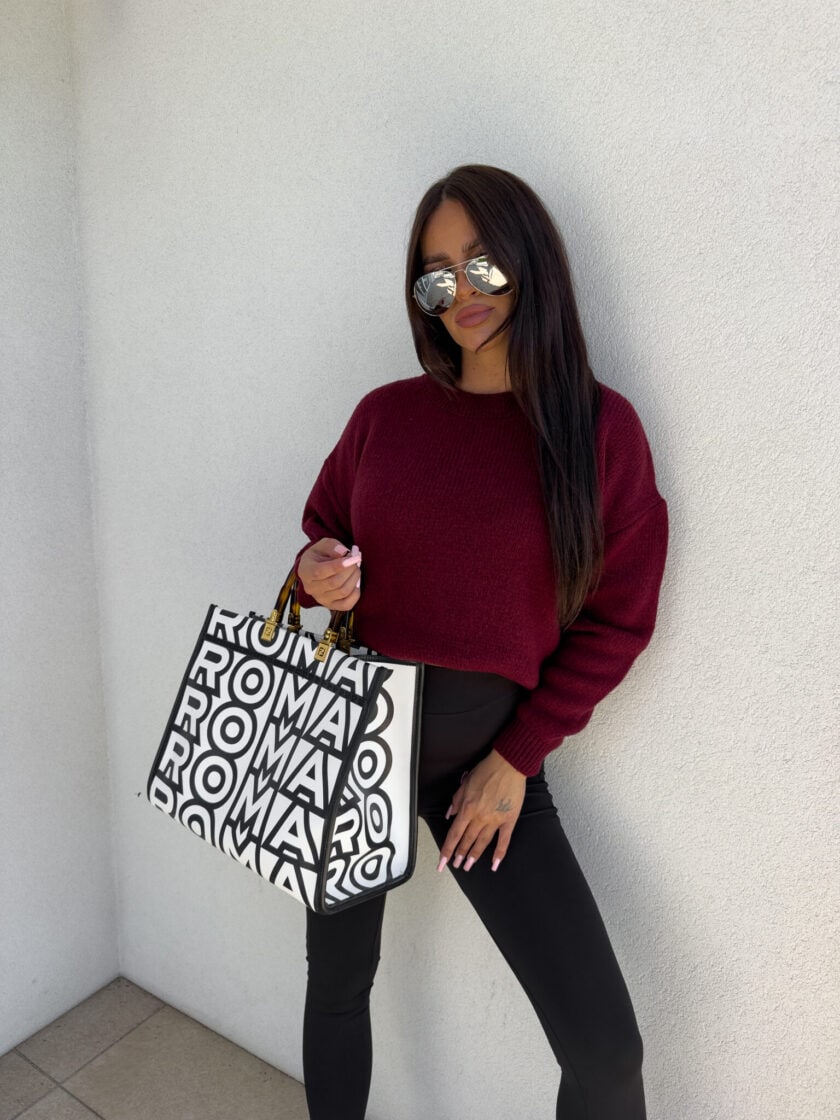 Sweter NERYS – bordowy - obrazek 5