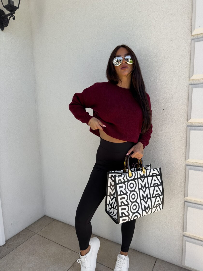 Sweter NERYS – bordowy - obrazek 9
