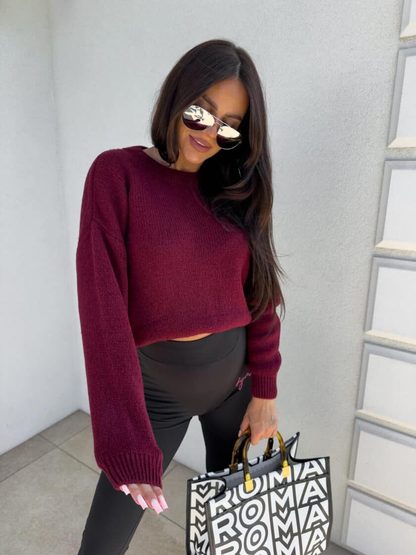 Sweter NERYS – bordowy - obrazek 6